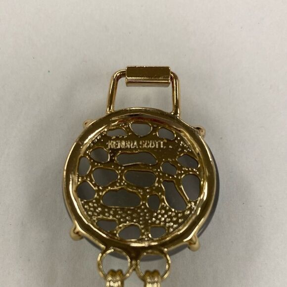 Kendra Scott Cassie bracelet in Slate cat's eye dyed glass and gold - Picture 6 of 8